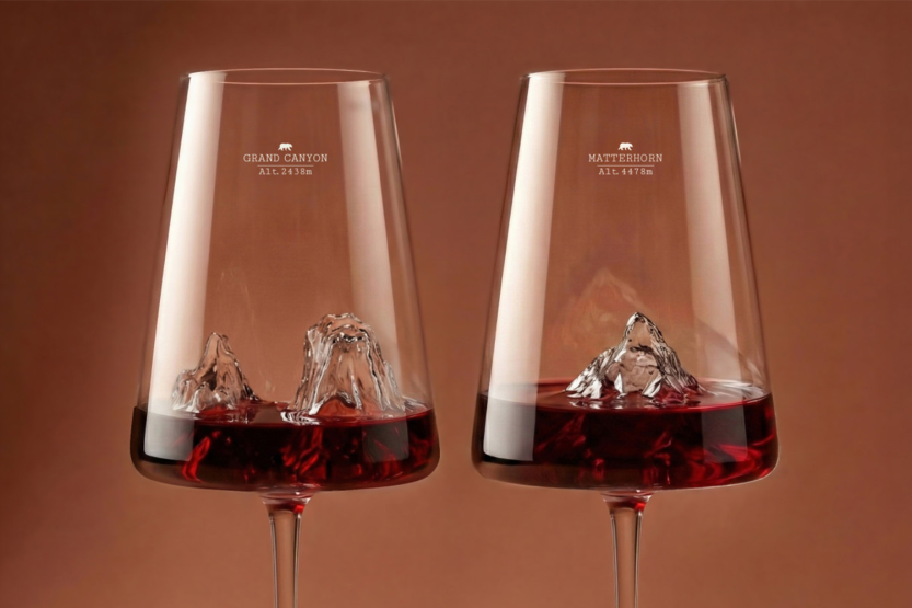 Set di 2 bicchieri da vino Alaskan Maker Topographic Grand Canyon e Matterhorn