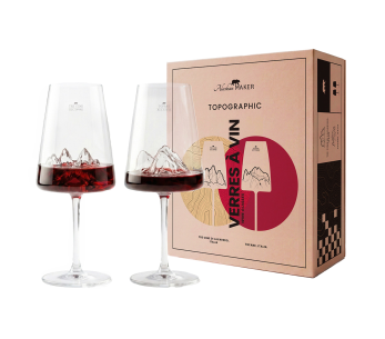 Lote de 2 copas de vino Alaskan Maker Topographic Tre Cime di Lavaredo & Tofane