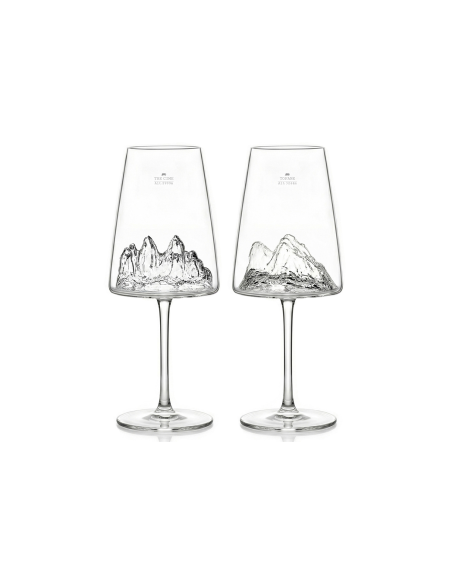 Set van 2 Alaskan Maker Topographic Tre Cime di Lavaredo & Tofane wijnglazen