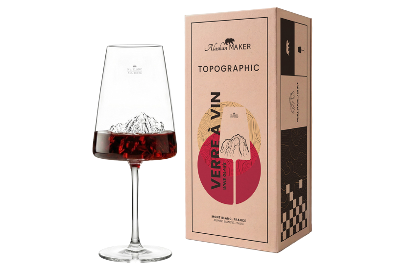Alaskan Maker Topographic Mont Blanc wine glass set