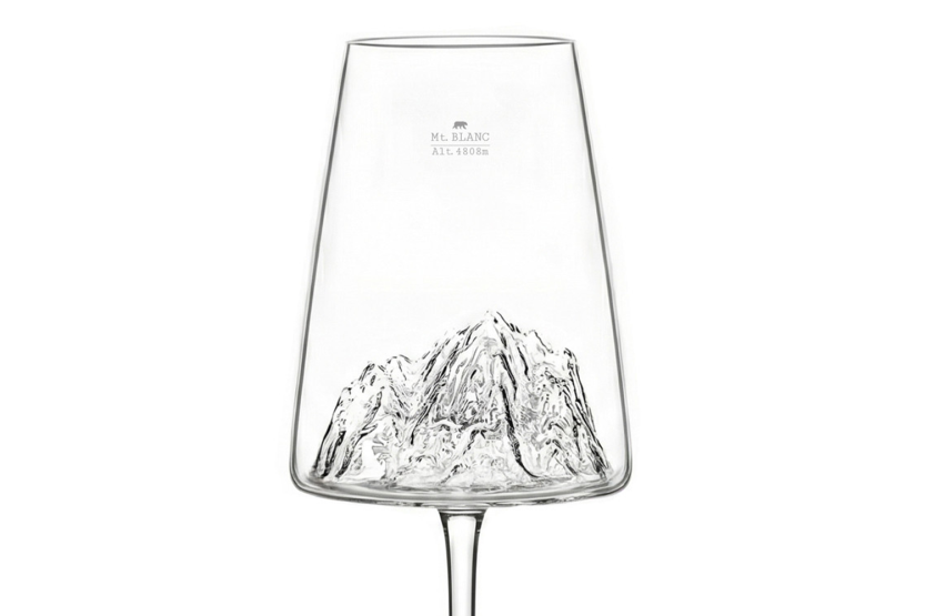 Weinglas-Set Alaskan Maker Topographic Mont Blanc