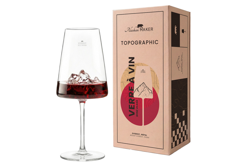 Alaskan Maker Topographic Everest wine glass set