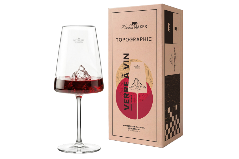 Weinglas-Set Alaskan Maker Topographic Mont Cervin