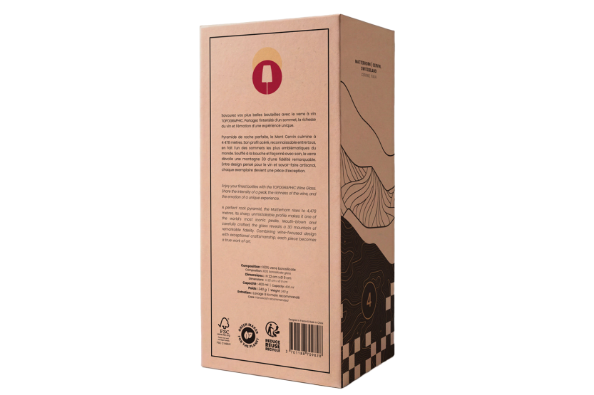 Weinglas-Set Alaskan Maker Topographic Mont Cervin