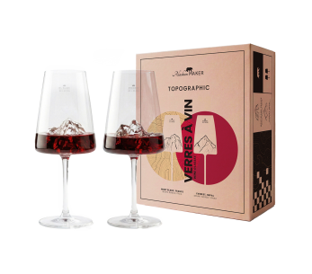 Sett med 2 vinglass fra Alaskan Maker Topographic Mont Blanc & Everest