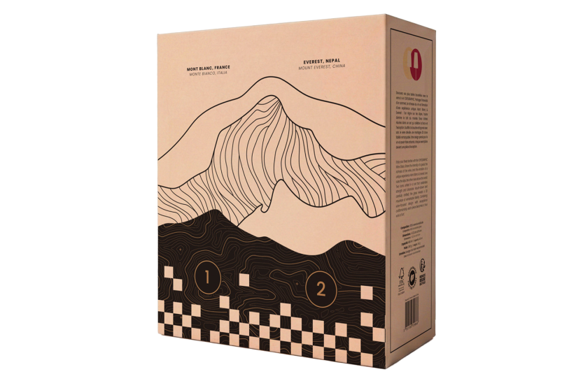 Juego de 2 copas de vino Alaskan Maker Topographic Mont Blanc & Everest