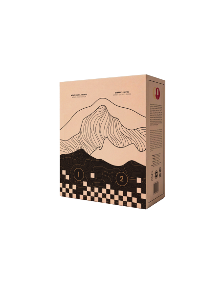 Juego de 2 copas de vino Alaskan Maker Topographic Mont Blanc & Everest