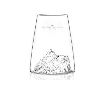 Alaskan Maker Topographic Pic du midi de Bigorre vaso largo de cristal para bebidas espirituosas 2
