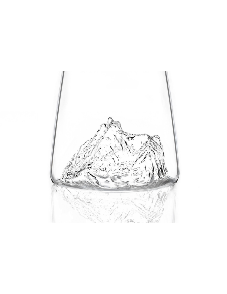 Langes Spirituosenglas Alaskan Maker Topographic Pic du midi de Bigorre aus Kristallglas