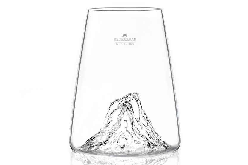 Alaskan Maker Topographic Seoraksan langt krystalglas til spiritus