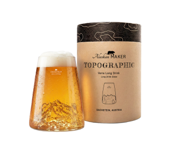 Alaskan Maker Topographic Dachstein långt kristallspritglas
