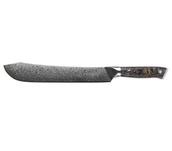Wusaki Sakin Damaskus slakterkniv 10Cr 22 cm karbonfiberhåndtak med bladgull
