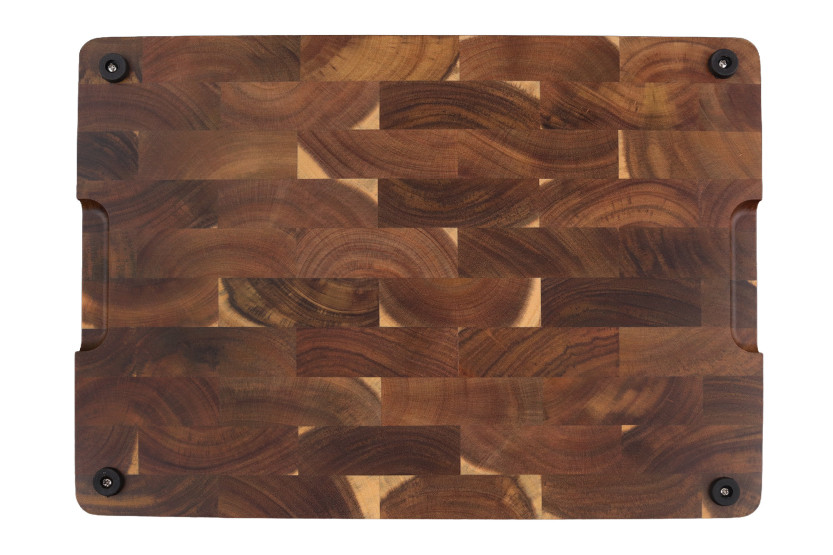 Wusaki acaciahouten snijplank met antislipvoetjes 40 x 28,5 x 2,5cm