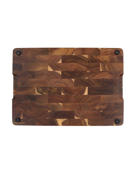 Wusaki acaciahouten snijplank met antislipvoetjes 40 x 28,5 x 2,5cm