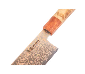 Faca Nakiri 17cm Sayuto Damascus Maple 12Cr 2