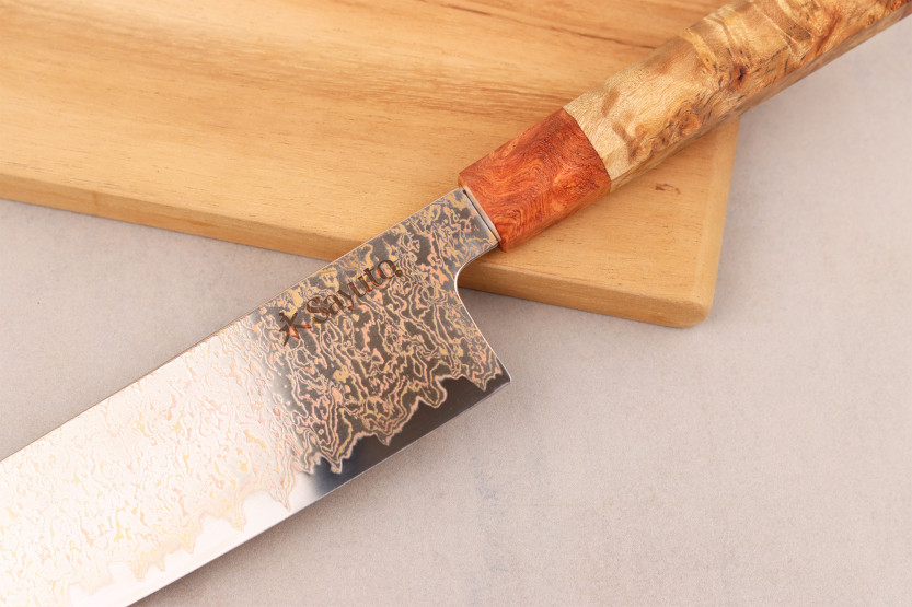 Nakiri-kniv 17cm Sayuto Damaskus lönn 12Cr
