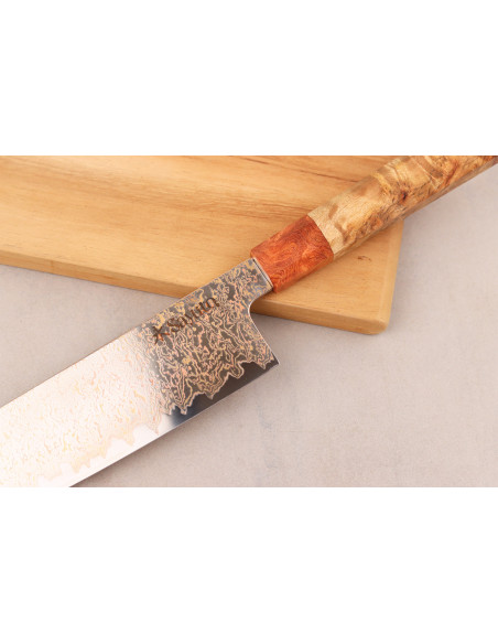 Cuchillo Nakiri 17cm Sayuto Damasco Arce 12Cr