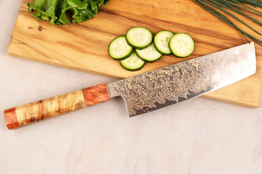 Nakiri-kniv 17 cm Sayuto Damaskus lønn 12Cr