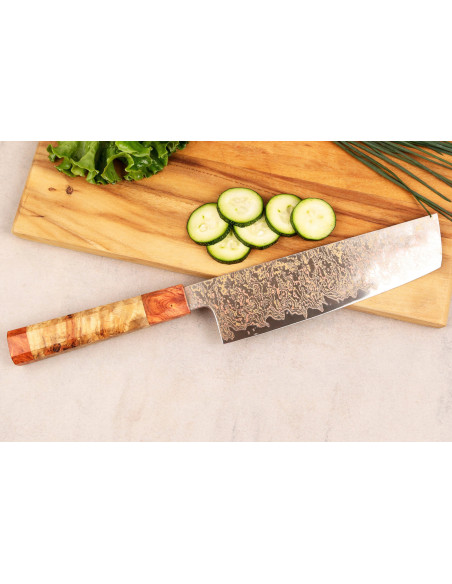 Faca Nakiri 17cm Sayuto Damascus Maple 12Cr