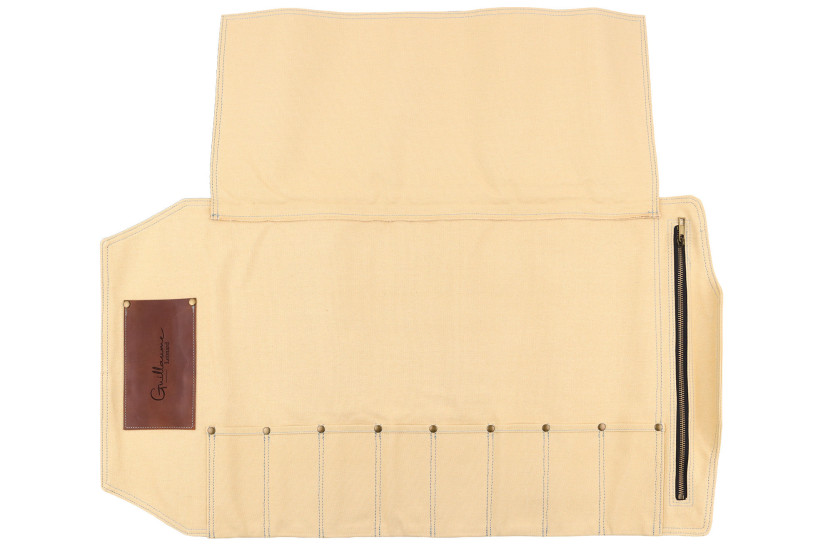 Estuche vacío de 8 cuchillos Guillaume Léonard amarillo pastel