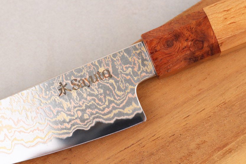 14 cm Sayuto Damaskus Maple 12Cr universalkniv