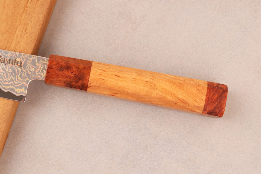 14cm Sayuto Damast Ahorn 12Cr Gebrauchsmesser