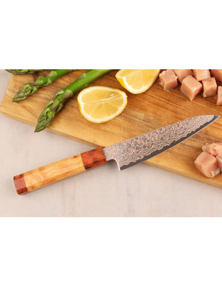 14 cm Sayuto Damaskus Maple 12Cr universalkniv