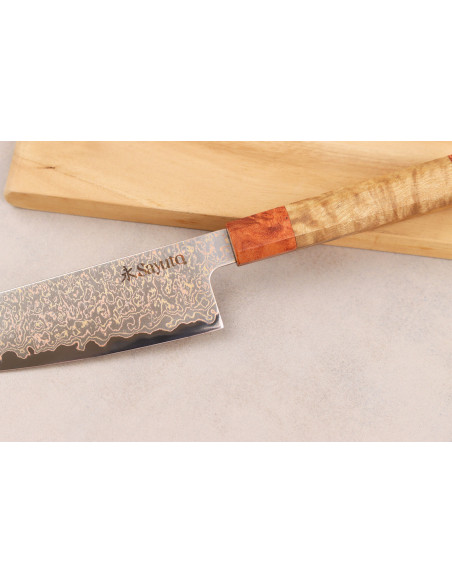 Faca de cozinha 20cm Sayuto Damascus Maple 12Cr