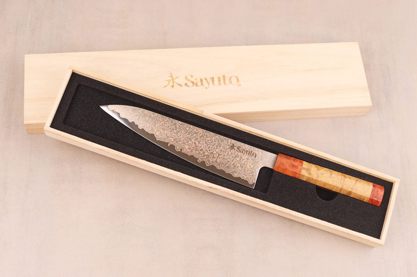 Faca de cozinha 20cm Sayuto Damascus Maple 12Cr