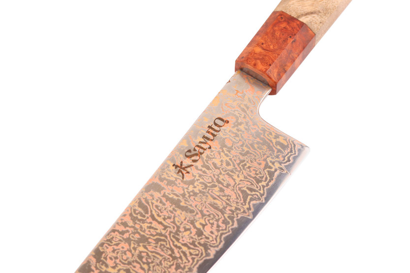 Santoku knife 18cm Sayuto Damascus Maple 12Cr