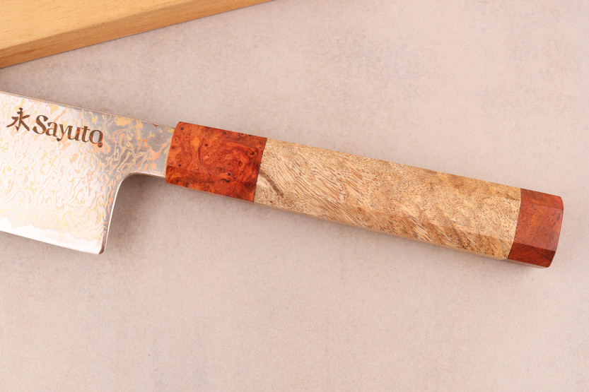 Cuchillo Santoku 18cm Sayuto Damasco Arce 12Cr