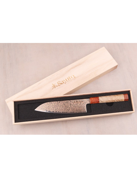 Santokukniv 18cm Sayuto Damaskus lönn 12Cr