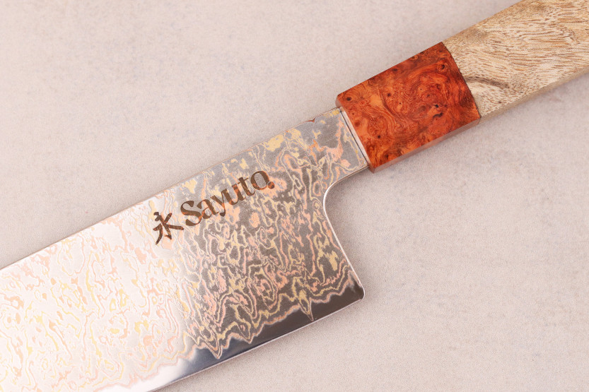 Cuchillo Santoku 18cm Sayuto Damasco Arce 12Cr