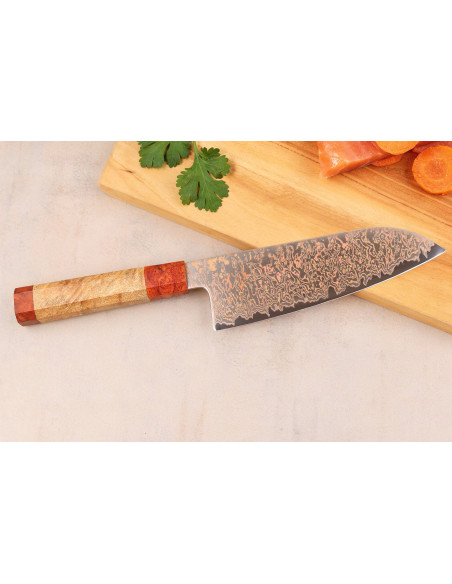 Santokumesser 18cm Sayuto Damast Ahorn 12Cr