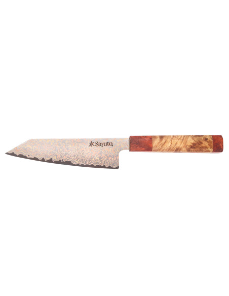 Bunka knife 16,5cm Sayuto Maple Damascus 12Cr