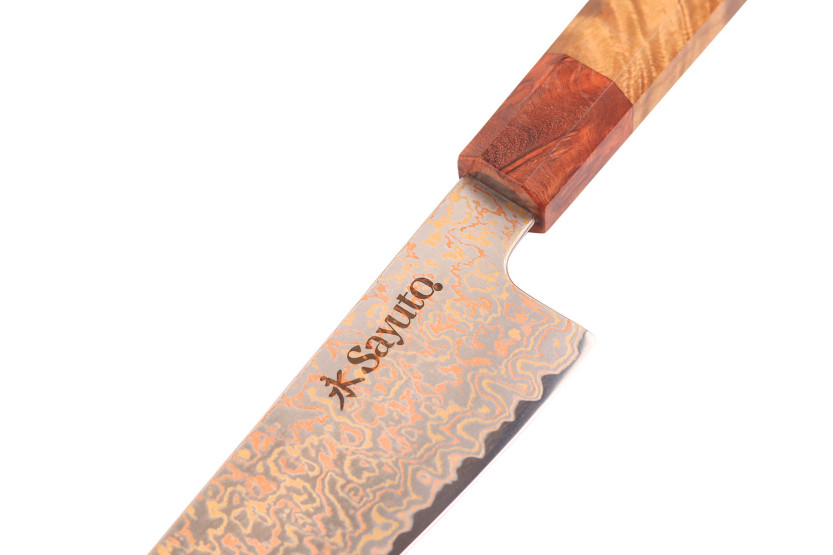 Bunka mes 16,5cm Sayuto Esdoorn Damascus 12Cr