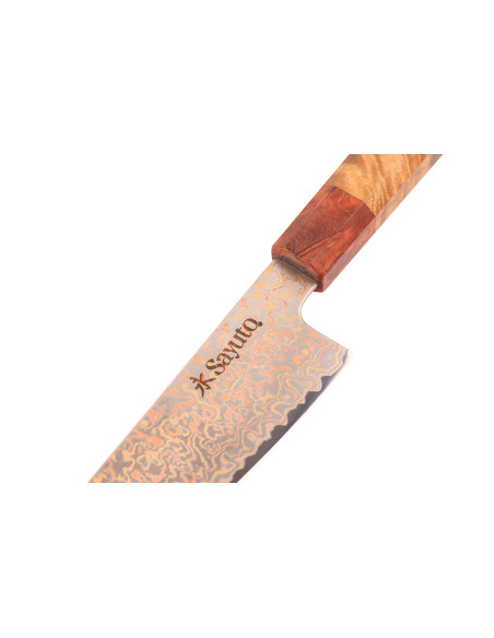 Bunka knife 16,5cm Sayuto Maple Damascus 12Cr