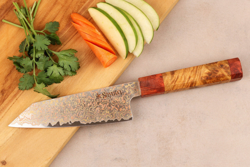 Faca Bunka 16,5cm Sayuto Maple Damascus 12Cr