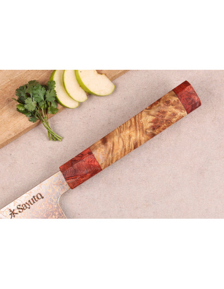 Bunka-kniv 16,5 cm Sayuto Maple Damascus 12Cr