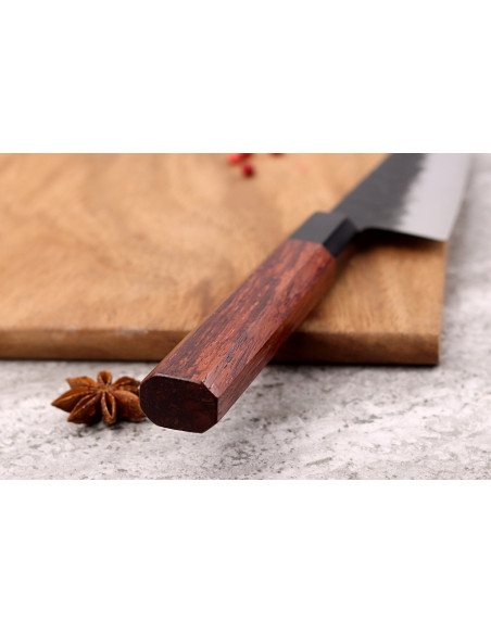 15cm Sayuto Sequoia San Mai gehamerd honesuki mes