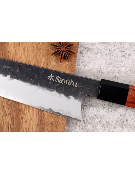 Sakimaru-Messer Sayuto Séquoia San Mai gehämmert 20cm