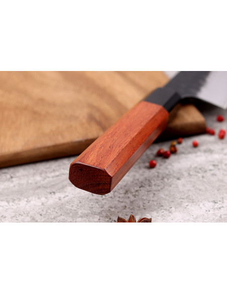 Sayuto Sequoia San Mai sakimaru hamrad kniv 20cm