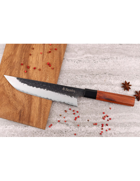 Sayuto Sequoia San Mai sakimaru hamrad kniv 20cm