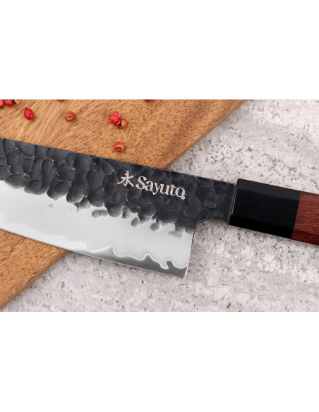 Sayuto Sequoia San Mai gehamerd koksmes 21cm