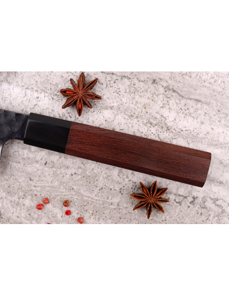Sayuto Sequoia San Mai hammered chef knife 21cm