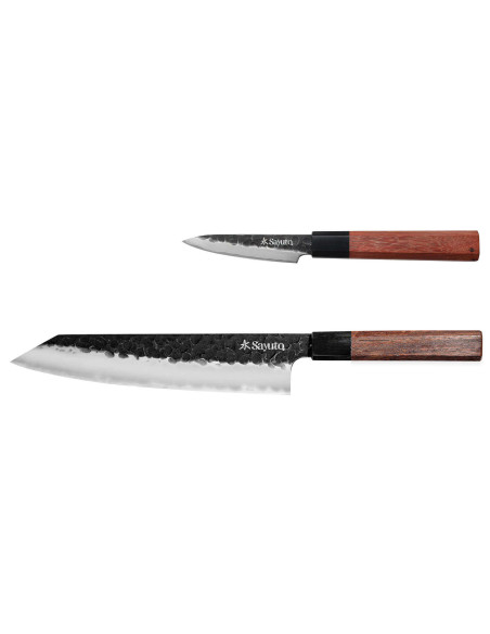 Set de cuchillos 2 cuchillos Sayuto Séquoia San Mai Chef + Cuchillo de pelar