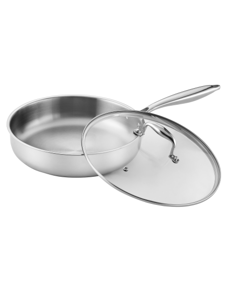 Pradel Excellence Lumia sartén de acero inoxidable con tapa de cristal