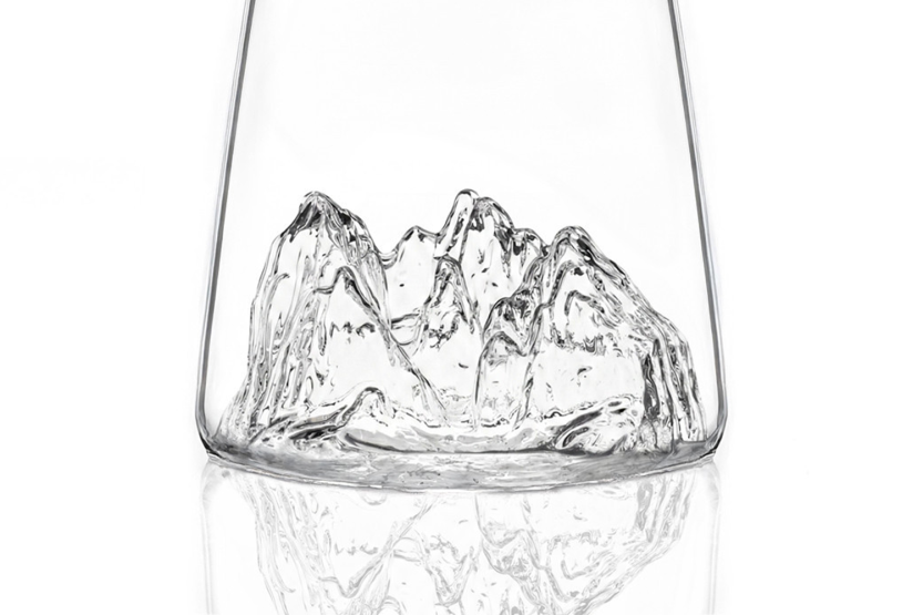 Alaskan Maker Topographic Sassolungo lång kristallbehållare