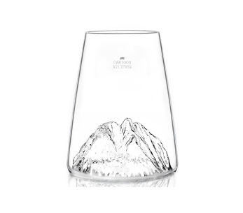 Vaso largo de cristal para licores Alaskan Maker Topographic Canigou 2