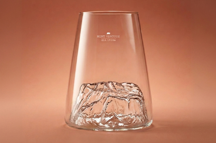 Alaskan Maker Topographic Mont Ventoux bicchiere da liquore lungo in cristallo